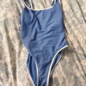 Blue One Piece swimsuit